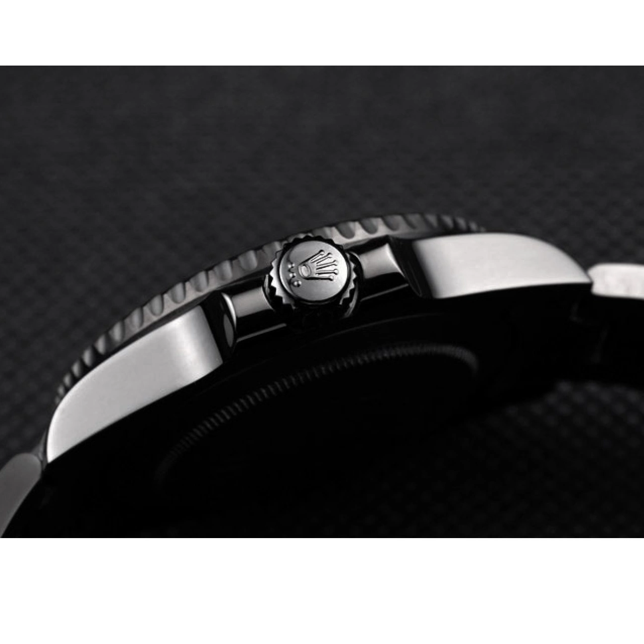Aaa replica watch Pro-Hunter Swiss Dial Rolex Black Steel II GMT Black Master Strap 0608